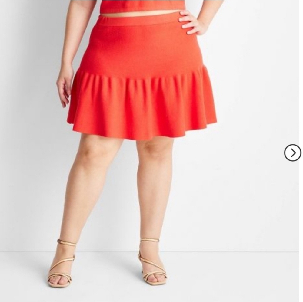 Women's A-Line Mini Skirt - Future Collective with Jenee Naylor Red 2X